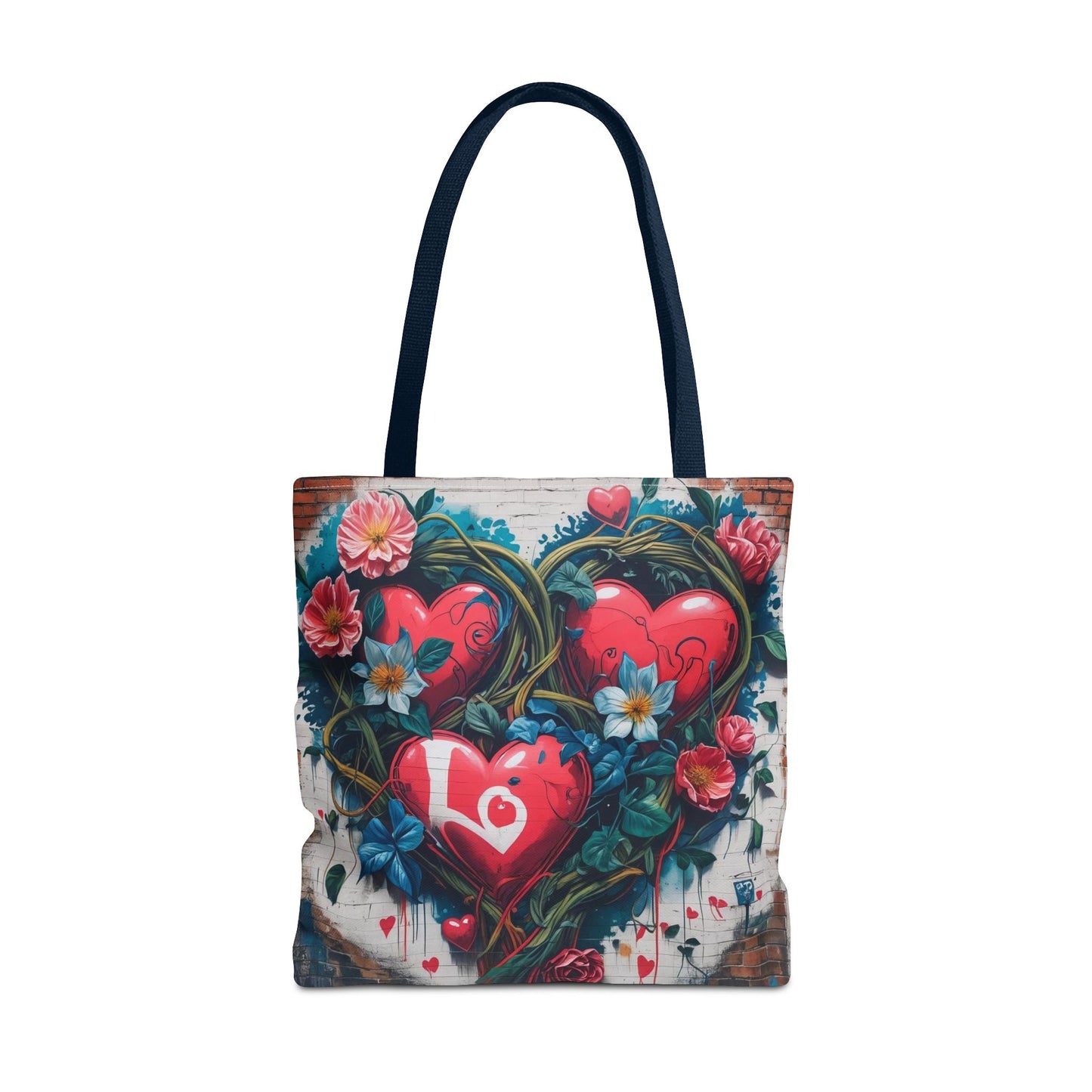 Artistic Surge - Eco-Friendly Canvas Tote Bag - HEARTS OF LOVE