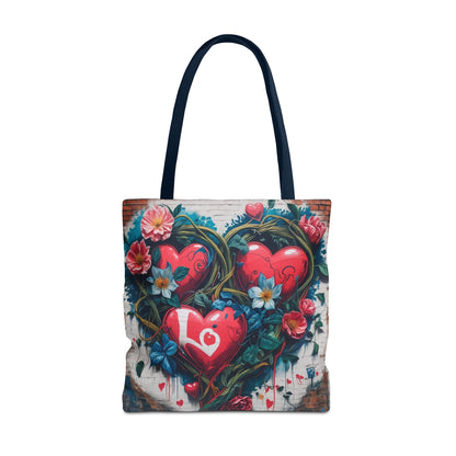 Artistic Surge - Eco-Friendly Canvas Tote Bag - HEARTS OF LOVE