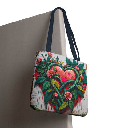 Artistic Surge - Eco-Friendly Canvas Tote Bag - HEARTS OF LOVE
