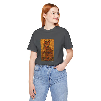 CATART Unisex Jersey Cat T-Shirt - KLIMT - Iconic Painting Reimagined with Cats