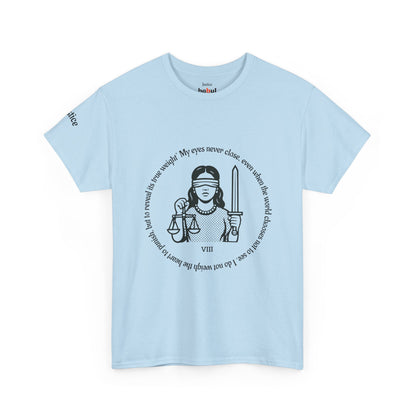 Justice - ArcanaPop T-Shirt – Where Tarot Magic Meets Pop Art