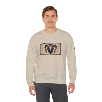 Aries - Gothic Zodiac Blue Sweatshirt
