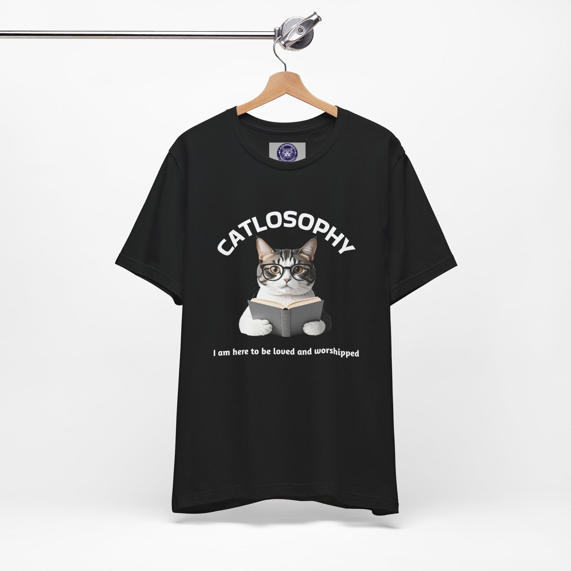 Catlosophy Unisex Jersey Short Sleeve Tee – "I am here to be loved" Design - BABUL T-Shirts