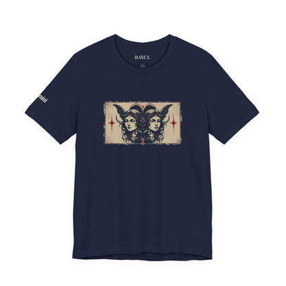 Gemini - Gothic Zodiac T-Shirt. Zodiac in the Shadows
