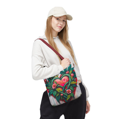 Artistic Surge - Eco-Friendly Canvas Tote Bag - HEARTS OF LOVE