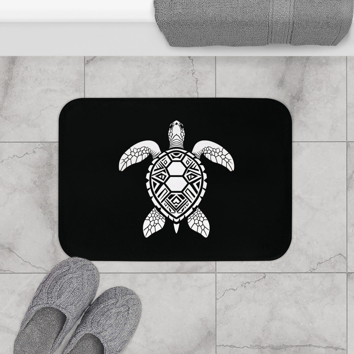 Tribal Bath Mat. Ocean Energy, Tribal Style