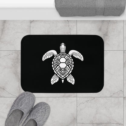 Tribal Bath Mat. Ocean Energy, Tribal Style