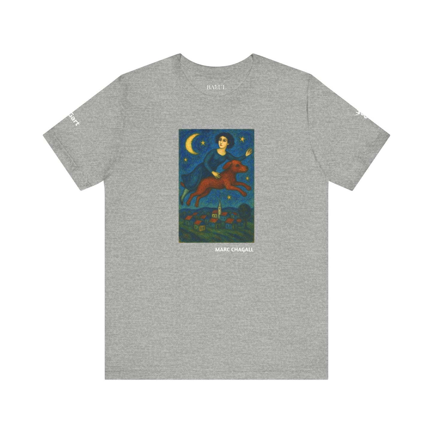 DOGART Unisex Jersey Dog T-Shirt - MARC CHAGALL - Iconic Painting Reimagined with Dogs