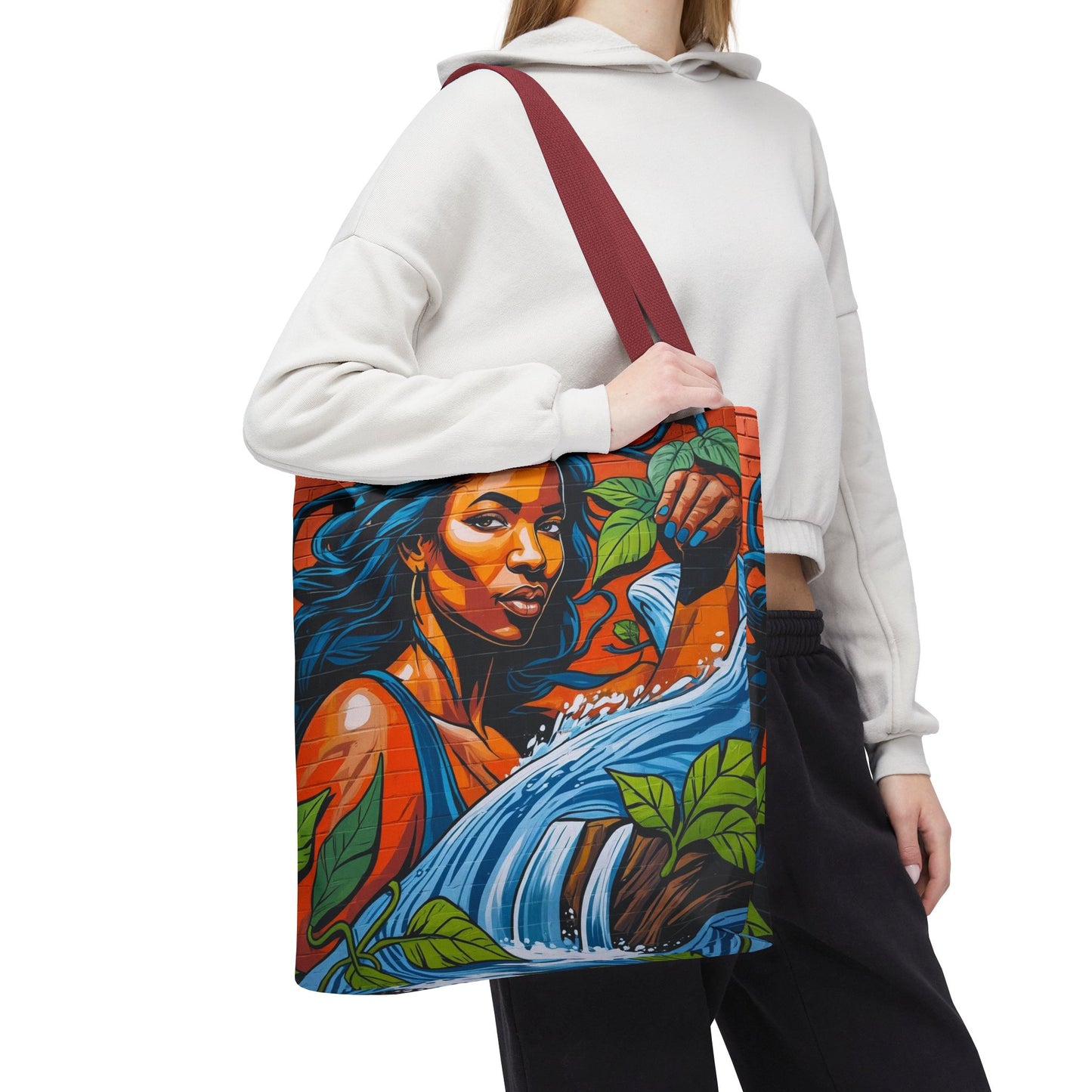 Artistic Surge - Eco-Friendly Canvas Tote Bag - WOMAN WITH WATER