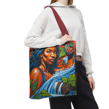 Artistic Surge - Eco-Friendly Canvas Tote Bag - WOMAN WITH WATER
