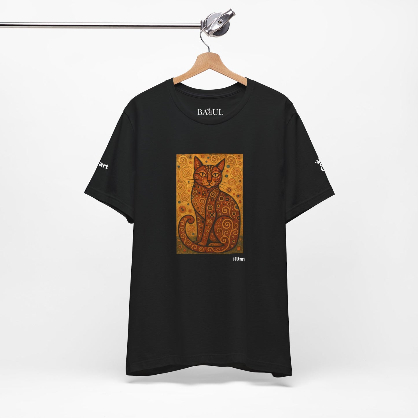 CATART Unisex Jersey Cat T-Shirt - KLIMT - Iconic Painting Reimagined with Cats