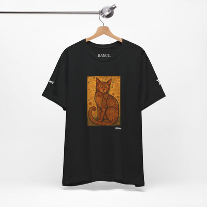 CATART Unisex Jersey Cat T-Shirt - KLIMT - Iconic Painting Reimagined with Cats