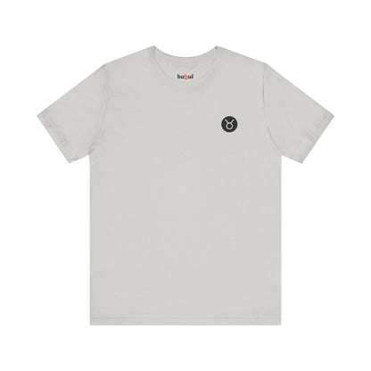 Taurus - Gothic Zodiac T-Shirt. Blue graphic on the back.  Zodiac in the Shadows