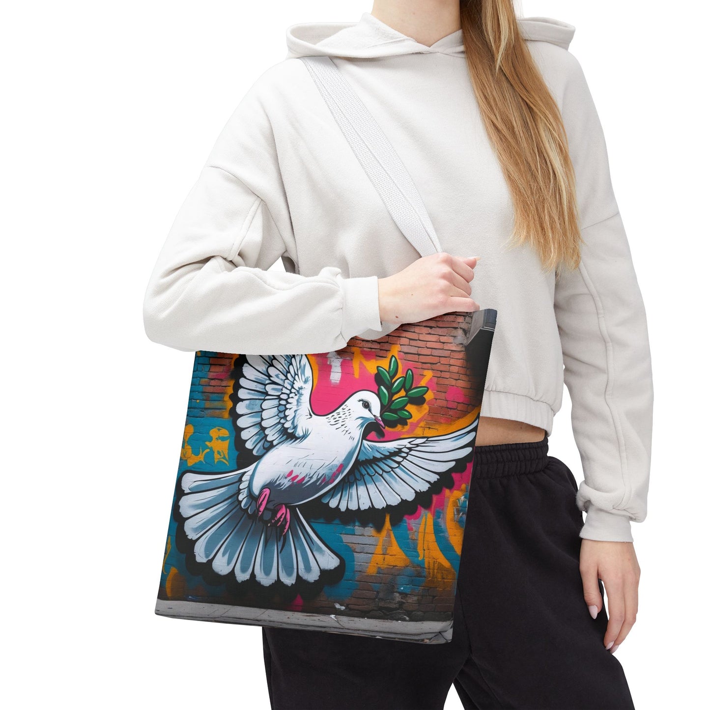 Artistic Surge - Eco-Friendly Canvas Tote Bag - PEACE
