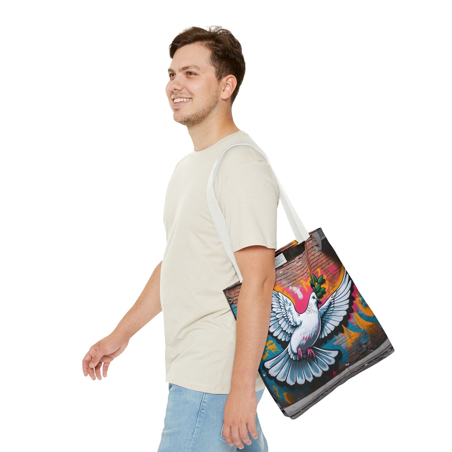 Artistic Surge - Eco-Friendly Canvas Tote Bag - PEACE