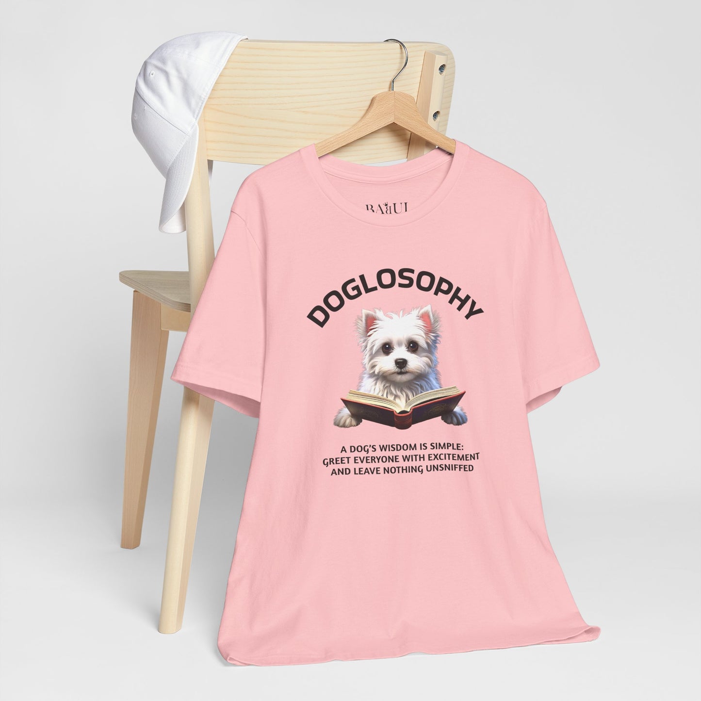 Doglosophy Unisex Jersey Short Sleeve Tee –  "A Dog's wisdom is simple" Design
