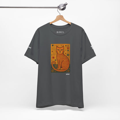 CATART Unisex Jersey Cat T-Shirt - KLIMT - Iconic Painting Reimagined with Cats