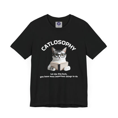 Catlosophy Unisex Jersey Short Sleeve Tee –  "Let the dog bark" Design