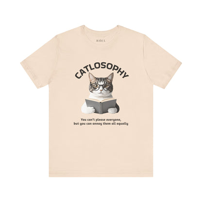 Catlosophy Unisex Jersey Short Sleeve Tee –  "You can't please everyone" Design