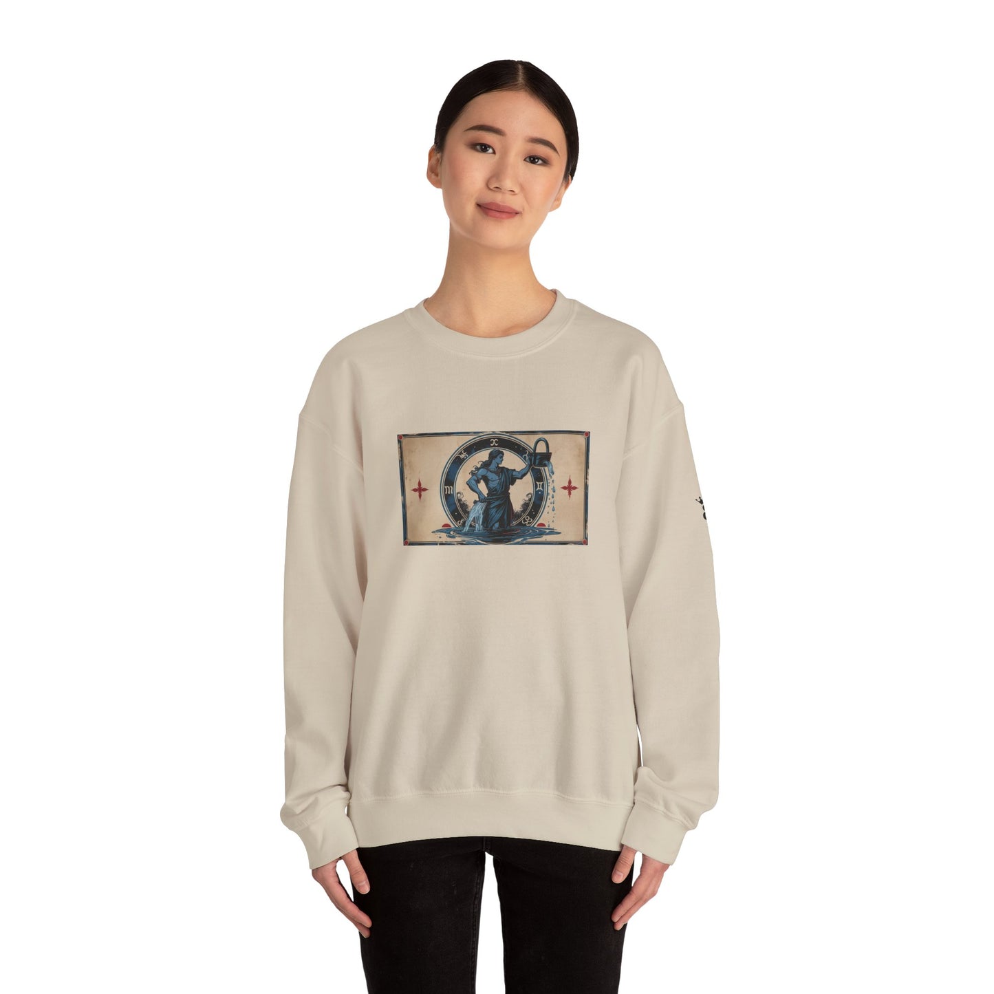 Aquarius - Gothic Zodiac Blue Sweatshirt