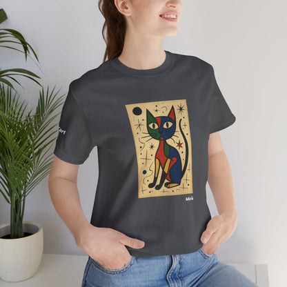 CATART Unisex Jersey Cat T-Shirt - MIRO - Iconic Painting Reimagined with Cats