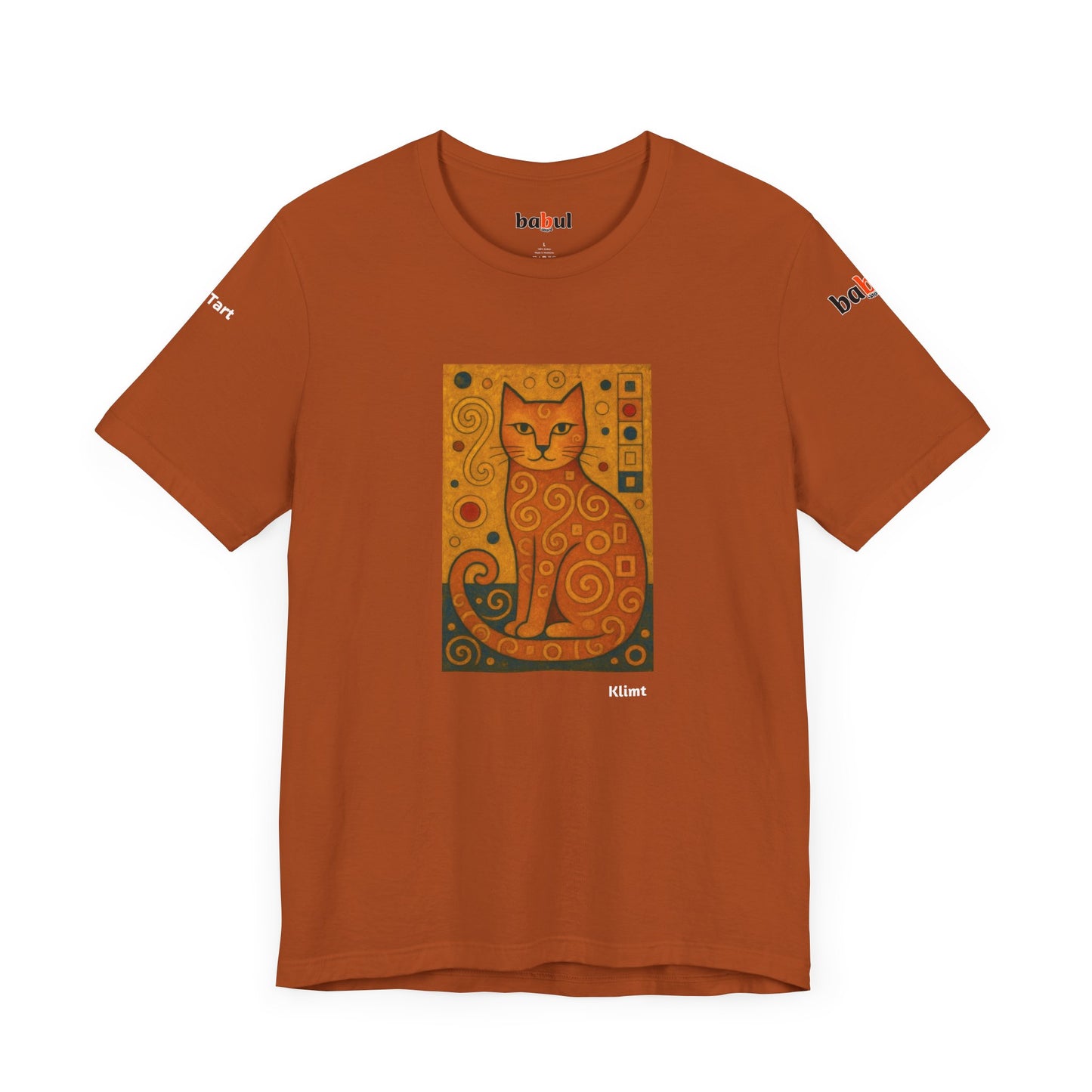 CATART Unisex Jersey Cat T-Shirt - KLIMT - Iconic Painting Reimagined with Cats