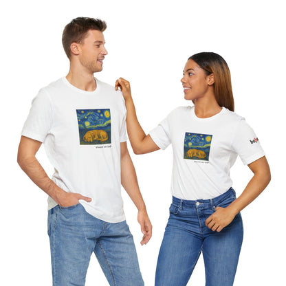 DOGART Unisex Jersey Dog T-Shirt - VAN GOGH - Iconic Painting Reimagined with Dogs
