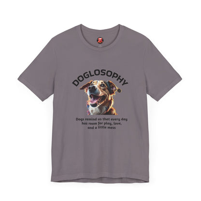 Doglosophy Unisex Jersey Short Sleeve Tee –  "Dog Remind Us" Design