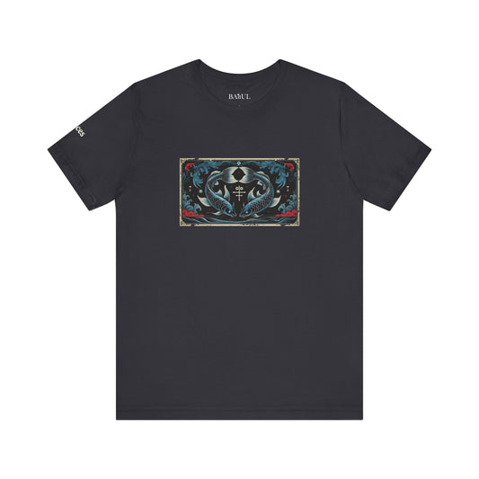 Pisces - Gothic Zodiac T-Shirt. Zodiac in the Shadows