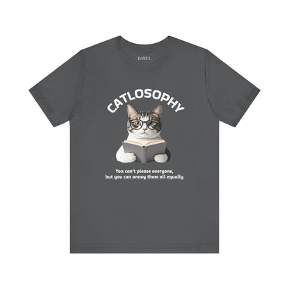 Catlosophy Unisex Jersey Short Sleeve Tee –  "You can't please everyone" Design