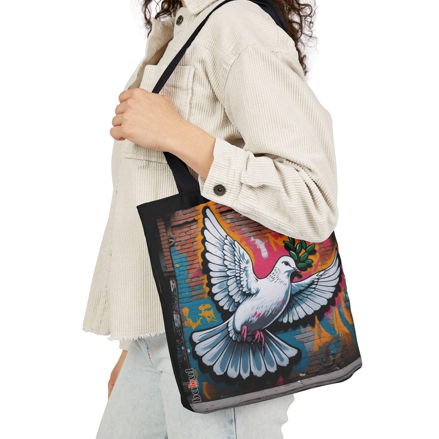 Artistic Surge - Eco-Friendly Canvas Tote Bag - PEACE
