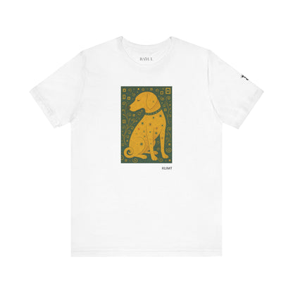 DOGART Unisex Jersey Dog T-Shirt - KLIMT - Iconic Painting Reimagined with Dogs