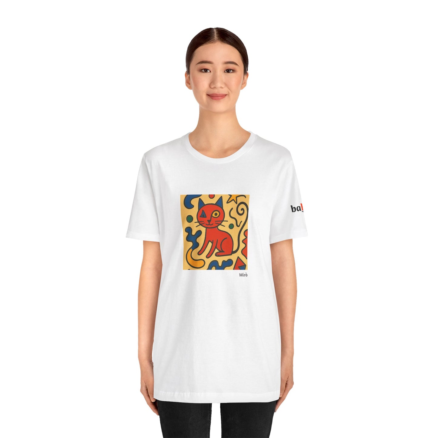 CATART Unisex Jersey Cat T-Shirt - MIRO - Iconic Painting Reimagined with Cats
