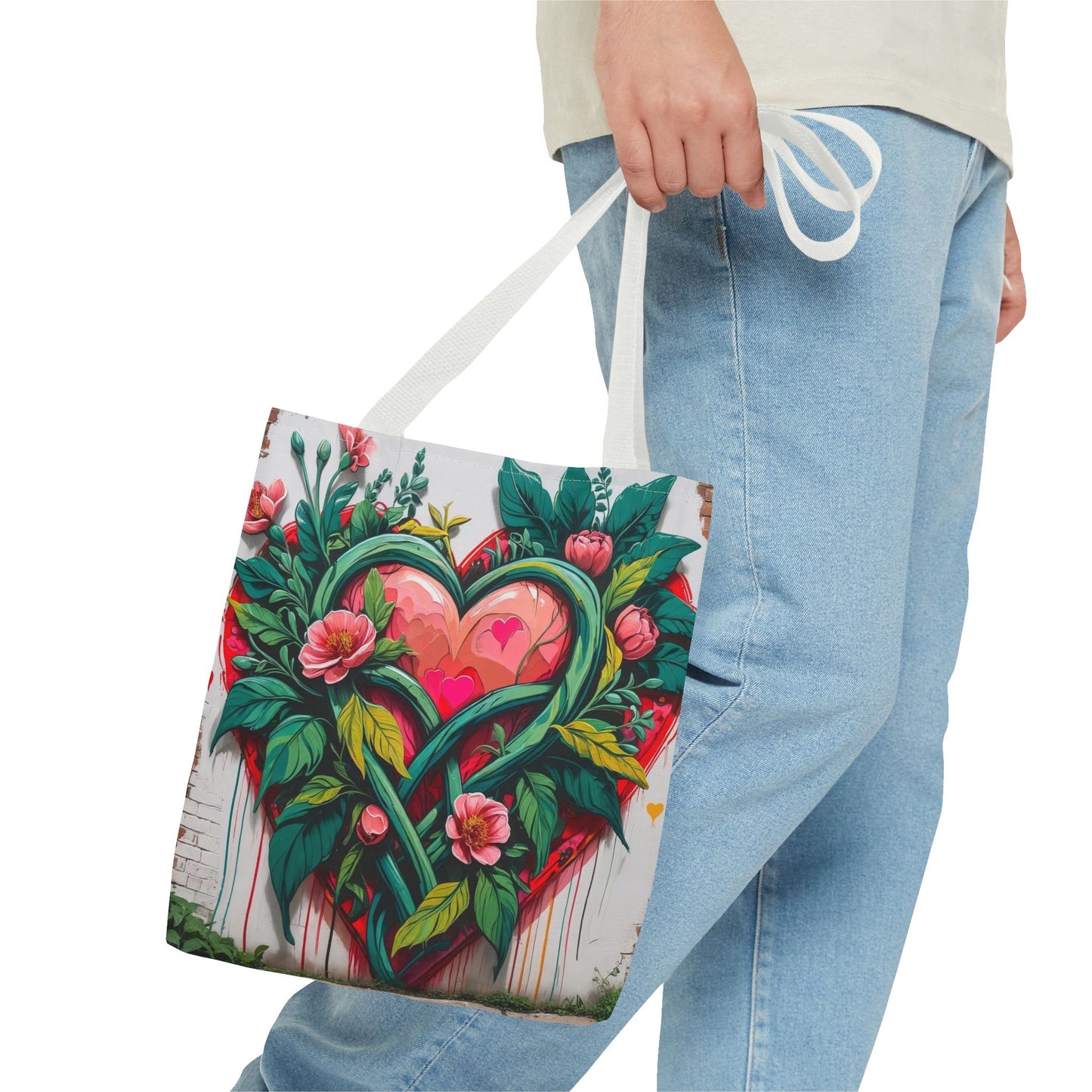 Artistic Surge - Eco-Friendly Canvas Tote Bag - HEARTS OF LOVE