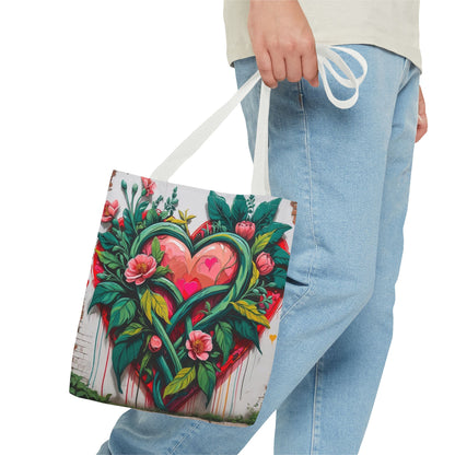 Artistic Surge - Eco-Friendly Canvas Tote Bag - HEARTS OF LOVE