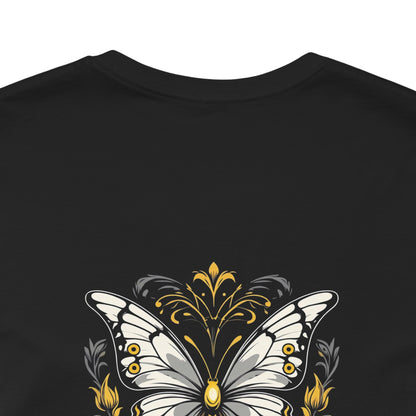 Butterfly – The Whisper of Change - Magic Animals T-Shirt Black Only (graphic on the back)