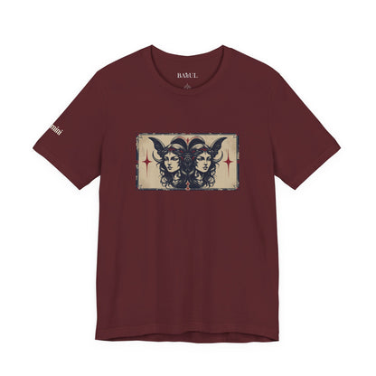 Gemini - Gothic Zodiac T-Shirt. Zodiac in the Shadows