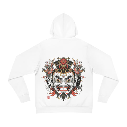 Bold Oni Mask Hoodie - Japanese Irezumi Tattoo Art Streetwear
