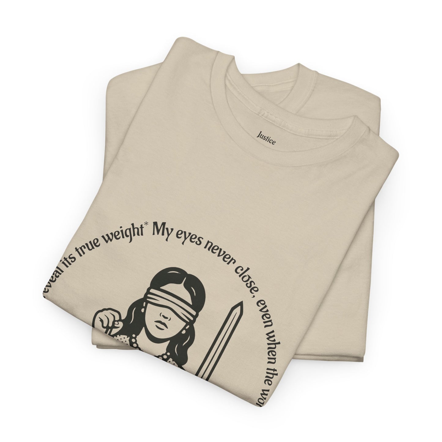 Justice - ArcanaPop T-Shirt – Where Tarot Magic Meets Pop Art