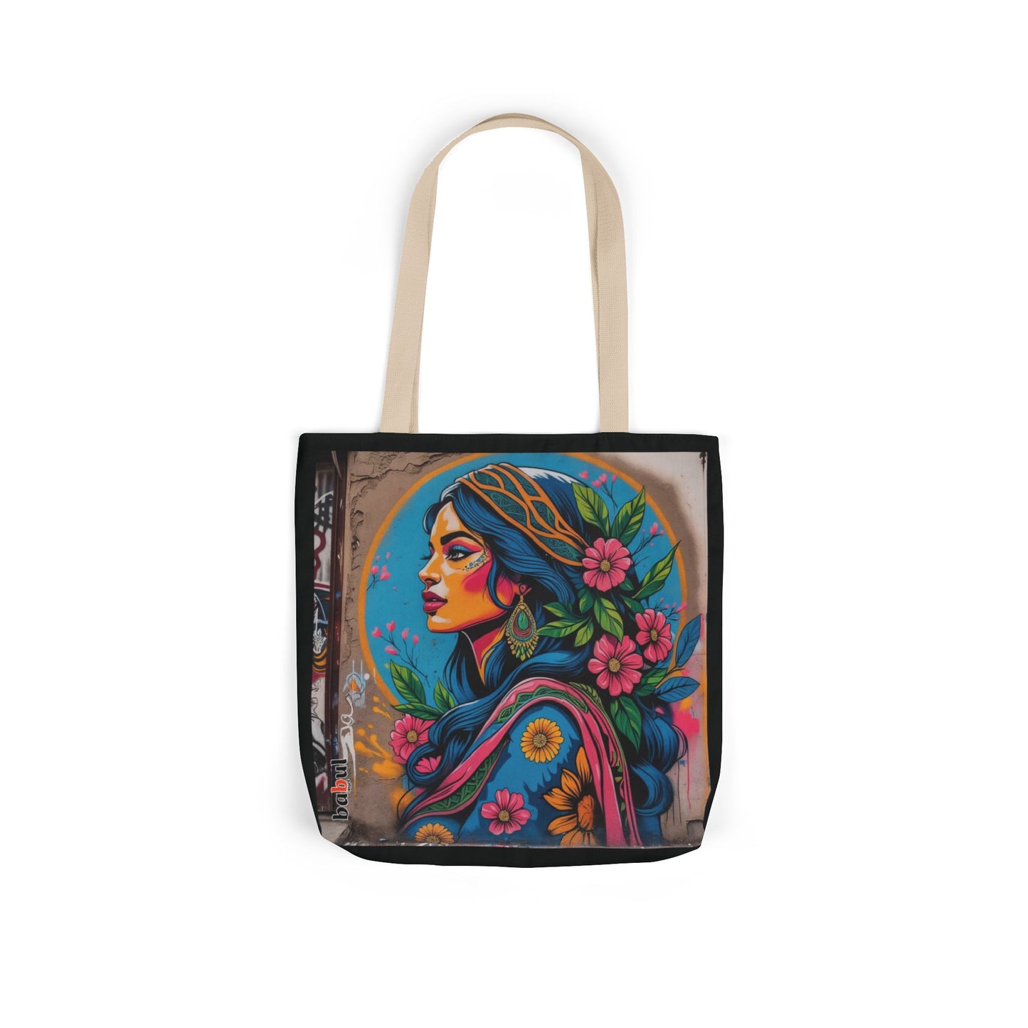 Artistic Surge - Eco-Friendly Canvas Tote Bag - FLOWERED WOMAN