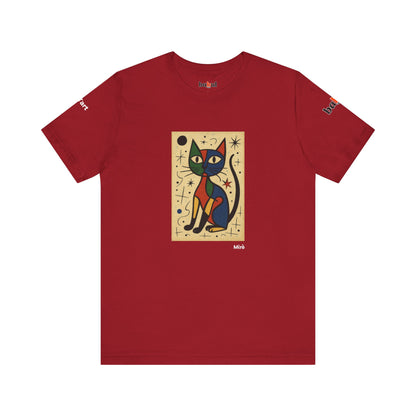 CATART Unisex Jersey Cat T-Shirt - MIRO - Iconic Painting Reimagined with Cats