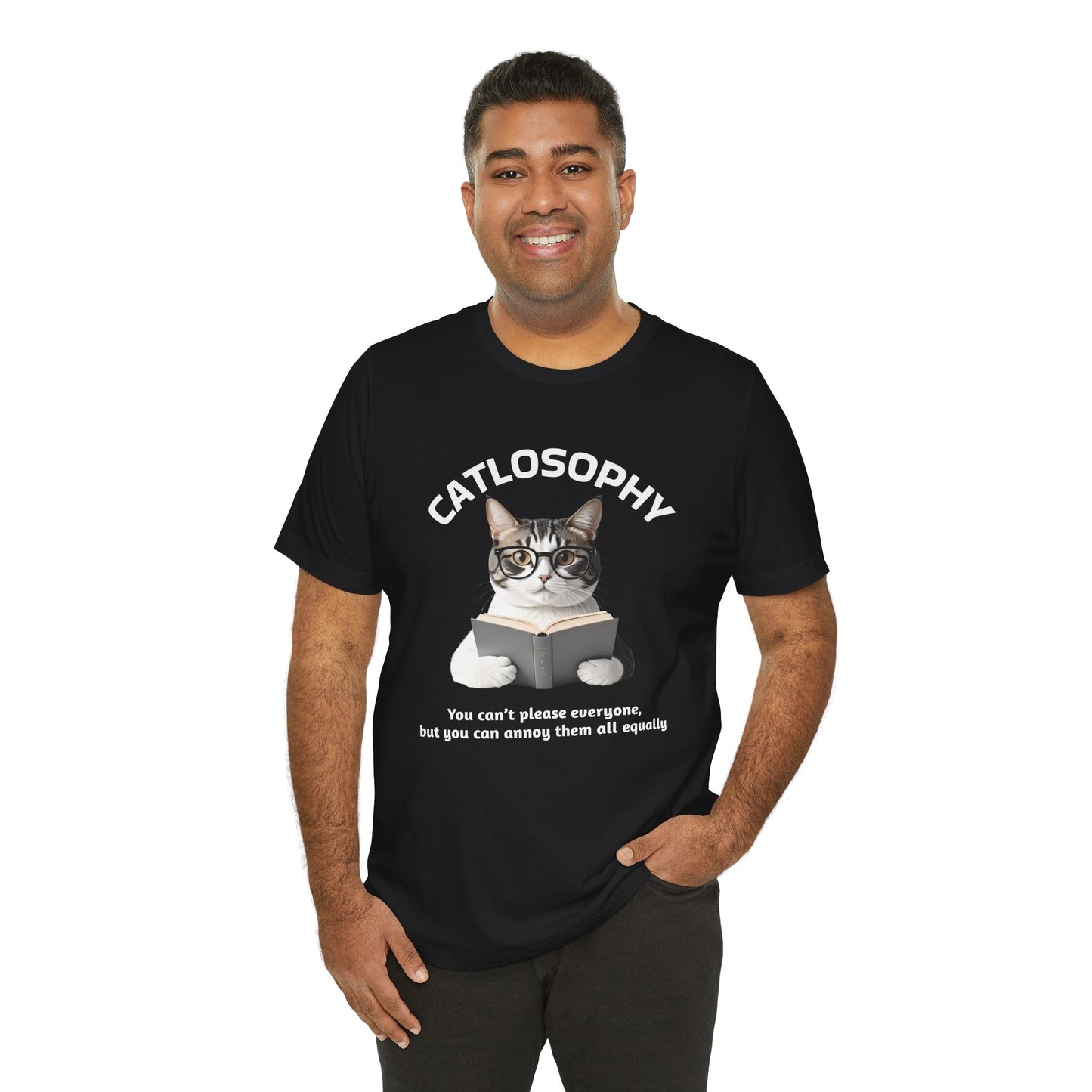 Catlosophy Unisex Jersey Short Sleeve Tee –  "You can't please everyone" Design
