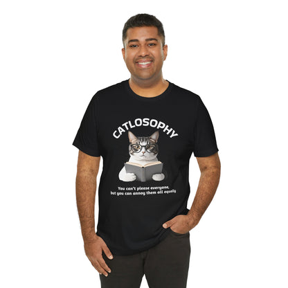 Catlosophy Unisex Jersey Short Sleeve Tee –  "You can't please everyone" Design