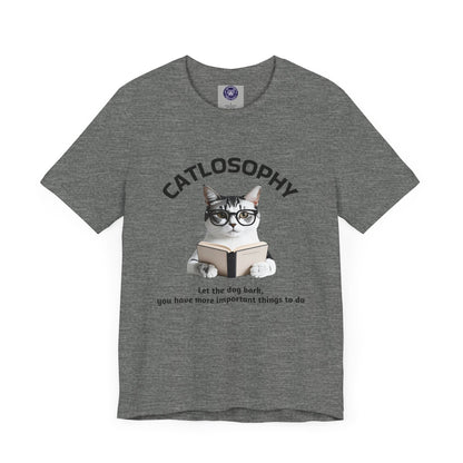 Catlosophy Unisex Jersey Short Sleeve Tee –  "Let the dog bark" Design