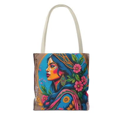 Artistic Surge - Eco-Friendly Canvas Tote Bag - FLOWERING WOMAN
