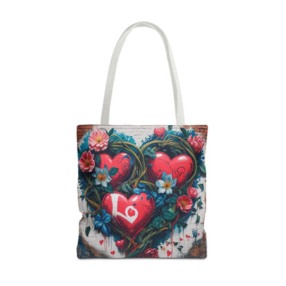 Artistic Surge - Eco-Friendly Canvas Tote Bag - HEARTS OF LOVE