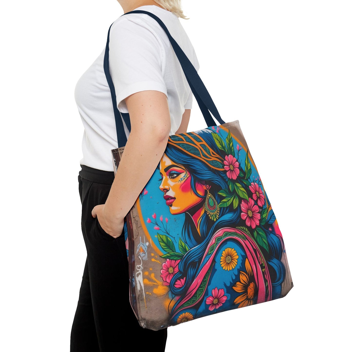 Artistic Surge - Eco-Friendly Canvas Tote Bag - FLOWERING WOMAN