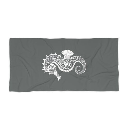 Tribal Waves Beach Towel - SEAHORSE