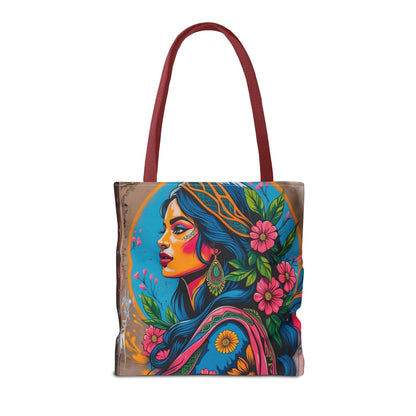 Artistic Surge - Eco-Friendly Canvas Tote Bag - FLOWERING WOMAN