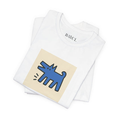 DOGART Unisex Jersey Dog T-Shirt - KEITH HARING - Iconic Painting Reimagined with Dogs